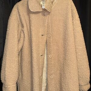 Cost Plus World Market Cream Teddy Jacket
